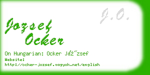 jozsef ocker business card